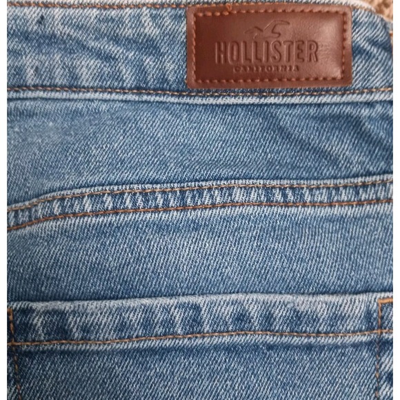 Hollister Jeans Womens 3‎ Regular High Rise Vintage Straight Ripped Embroidered - Picture 7 of 7